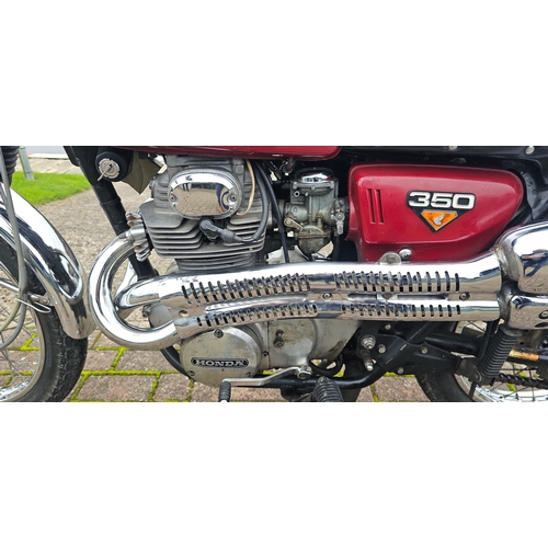 512 - 1972 Honda CL350. Registration number FHH 668K. Frame number CL350 4057855. Engine number CL350E 416... 