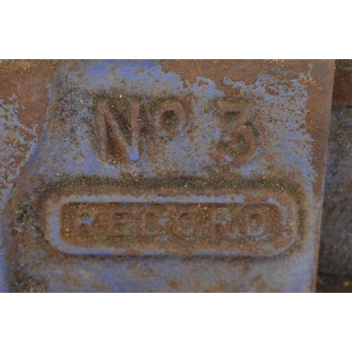 12 - A Record No. 3 vice, stamped Sheffield, England.