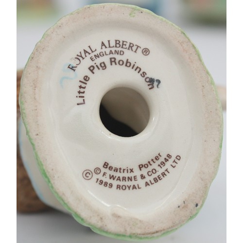 32 - Eleven Beatrix Potter ornaments, Beswick and Royal Albert, to include, Jemima Puddleduck, Appley Dap... 
