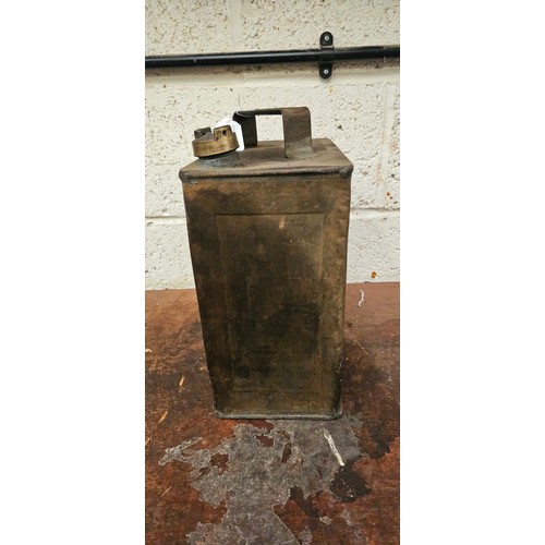 46 - A Shell Aviation Spirit can with Bowley cap and a Regal petrol can with Pratts cap (2)