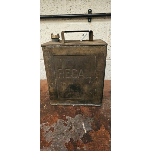 46 - A Shell Aviation Spirit can with Bowley cap and a Regal petrol can with Pratts cap (2)