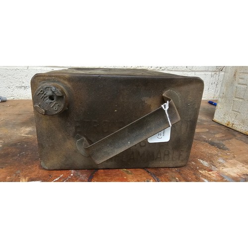 46 - A Shell Aviation Spirit can with Bowley cap and a Regal petrol can with Pratts cap (2)