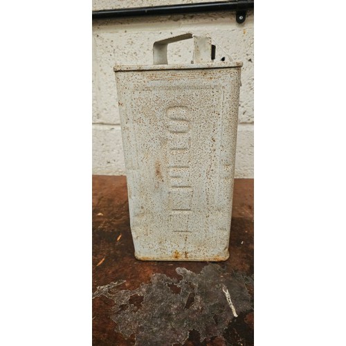 46 - A Shell Aviation Spirit can with Bowley cap and a Regal petrol can with Pratts cap (2)