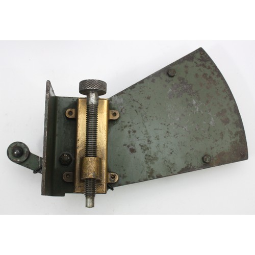A railway track voidmeter, instructions for usage attached to wooden ...
