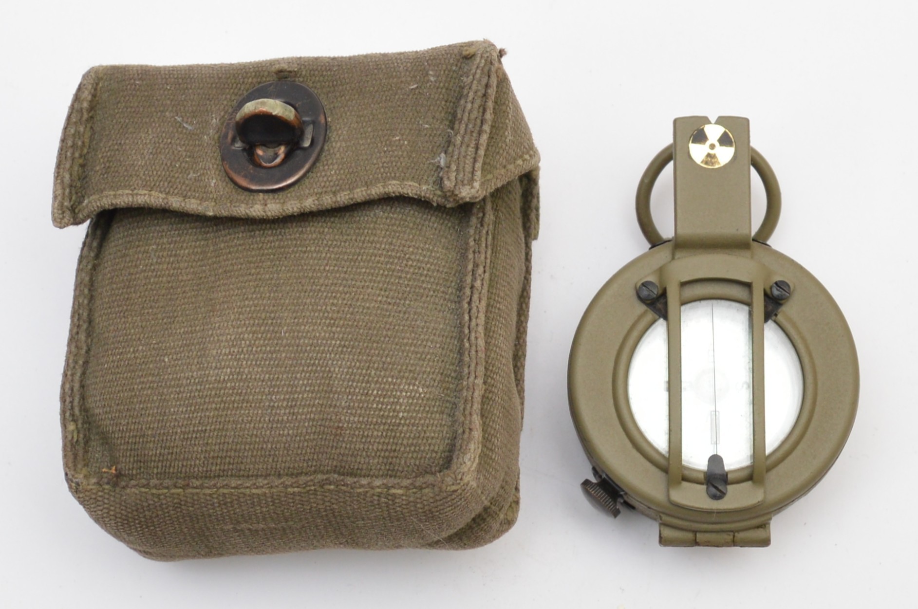 A Stanley of London Military compass, patented '6605-99-537-9034', in a ...