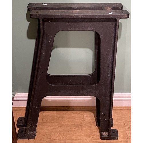 2 - A bank of four early 20th century individual pine filing drawers, having brass cup handles, W35, H32... 