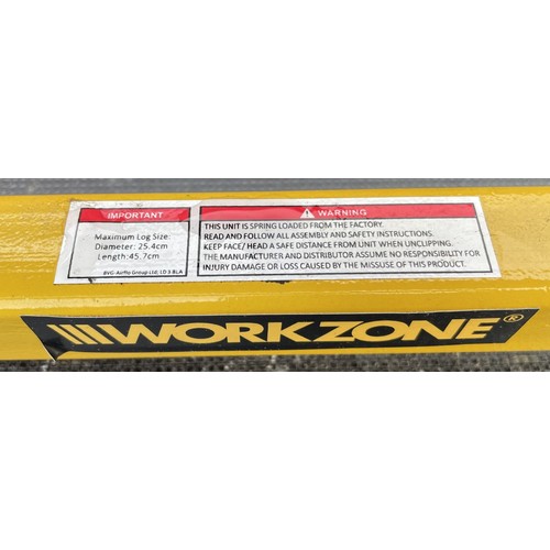 4 - A Workzone mini scaffold and ladder system, 150kg max load, together with a Workzone log splitter.