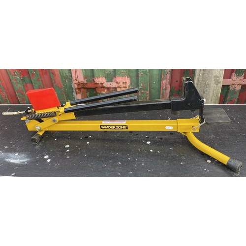 4 - A Workzone mini scaffold and ladder system, 150kg max load, together with a Workzone log splitter.