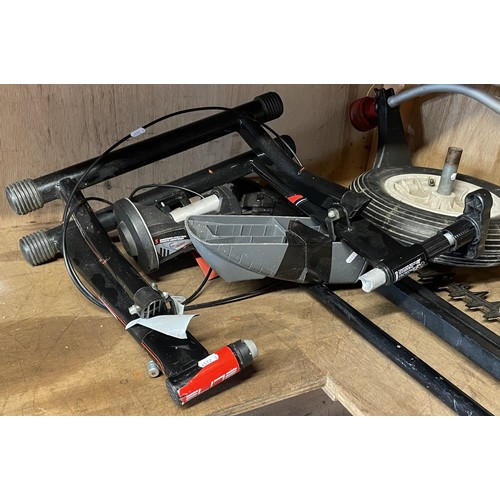 9 - Homelite 'Mighty Lite' pertol engine strimmer, a petrol engine hedge trimmer 22.5 cc engine serial n... 