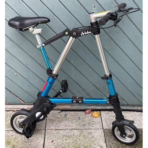 14 - An A-Bike miniature folding bicycle, single speed, solid tyres.