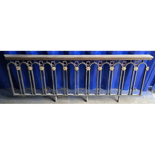 18 - Architectural Salvage; reclaimed from Goodmanham Chapel, East Yorkshire, a pair of wrought iron rail... 