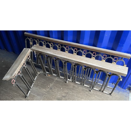 18 - Architectural Salvage; reclaimed from Goodmanham Chapel, East Yorkshire, a pair of wrought iron rail... 