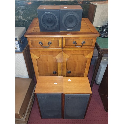 32 - A 1990s Hi-Fi stack system in cabinet, comprising a Bang & Olufsen 1500 turntable, a Technics compac... 