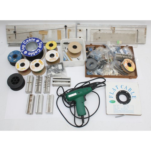 51 - A ribbon cable connecting machine with accessories also, a wire wrap machine with accessories and co... 