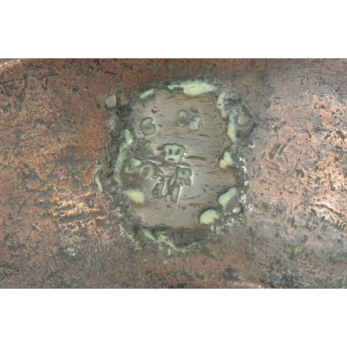 52 - An antique copper pitcher, h. 41cm, and a dovetailed copper jug, h. 23cm. (2)