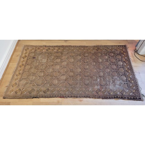 An Egyption Kilim hand woven flatweave rug, beige and browns with a ...