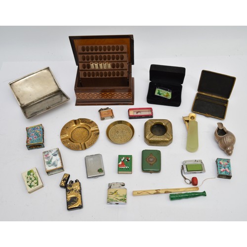 A collection of smokerama collectables, to include cigarette lighters ...