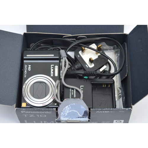 A Lumix Panasonic TZ10 digital camera with an in-built Leica lens, in ...