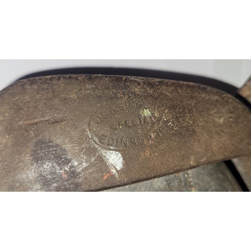 19 - Sporting related items, to include vintage golf clubs, javelin throws, and a pine sword box/case, 10... 