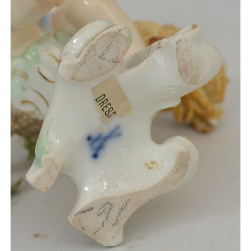 371 - Meissen; four small porcelain figures of cupid or putti, h. 12cm. 

Condition: All four are at fault... 