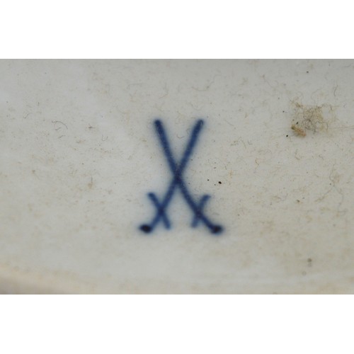 373 - Meissen; c. 1850-1900, a porcelain figurine depicting Ganymede and the Eagle, base stamped with cros... 