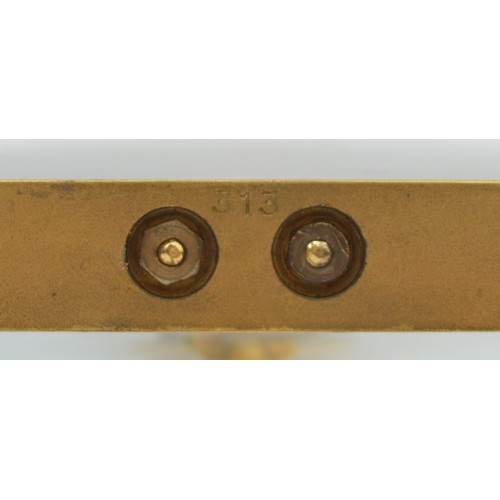 411 - Jaeger LeCoultre, a brass circular skeleton mantel clock, c.1960/70, ref 313, chapter ring with XII,... 