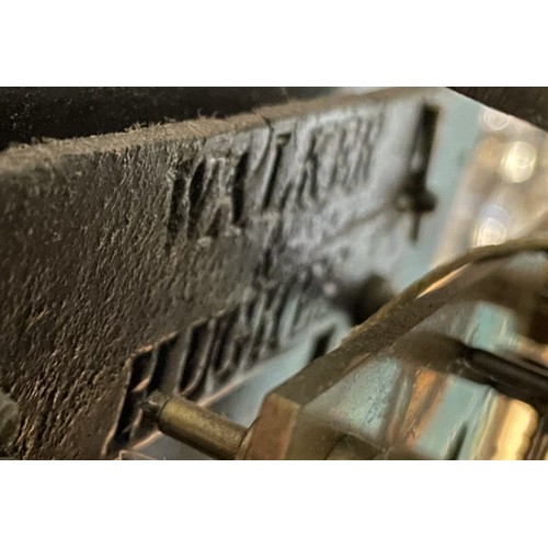 423 - A 19th century inlaid mahogany 8 day longcase clock, the arched stepped pediment, hood with reeded c... 