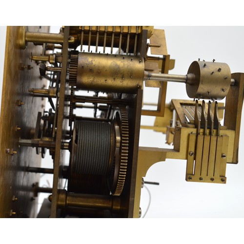 424 - Maples & Co., London, a fine late 19th century satinwood three train musical longcase clock, the 12