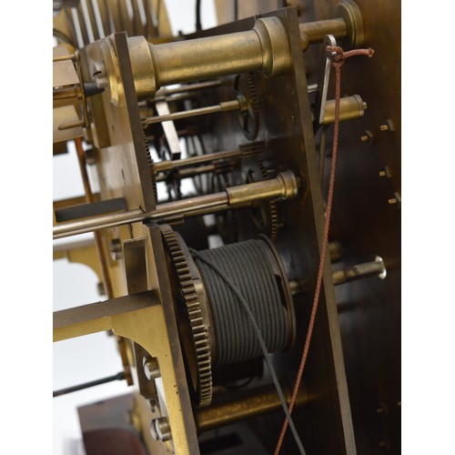 424 - Maples & Co., London, a fine late 19th century satinwood three train musical longcase clock, the 12