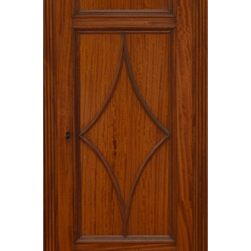 424 - Maples & Co., London, a fine late 19th century satinwood three train musical longcase clock, the 12