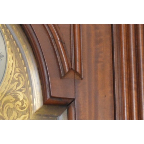 424 - Maples & Co., London, a fine late 19th century satinwood three train musical longcase clock, the 12