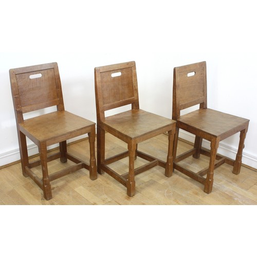'Rabbitman' Peter Heap, Wetwang; an oak dining table, the pegged ...