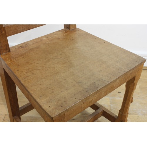 'Rabbitman' Peter Heap, Wetwang; an oak dining table, the pegged ...