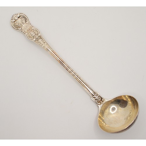 A Victorian silver Queens pattern sauce ladle, by George Adams, London 1861, initialled, 16cm, 44gm .