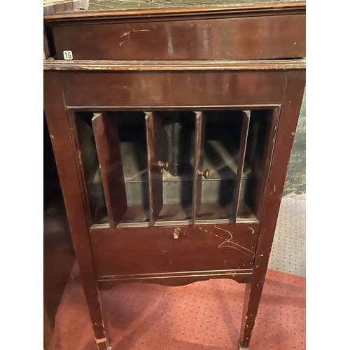 40 - Two early 20th century wind-up cabinet gramophones, comprising a Salon Decca and a Columbia, in need... 