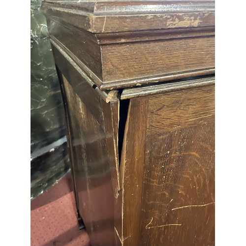 40 - Two early 20th century wind-up cabinet gramophones, comprising a Salon Decca and a Columbia, in need... 