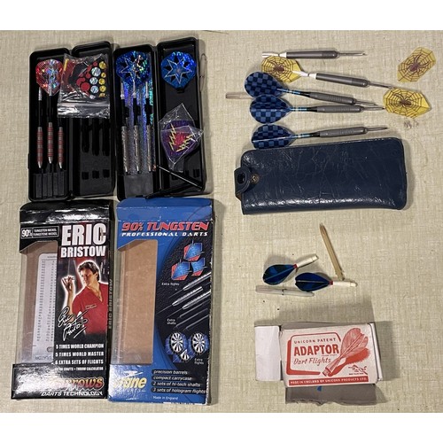 A collection of fifteen sets of darts, to include 1970s Unicon feather ...