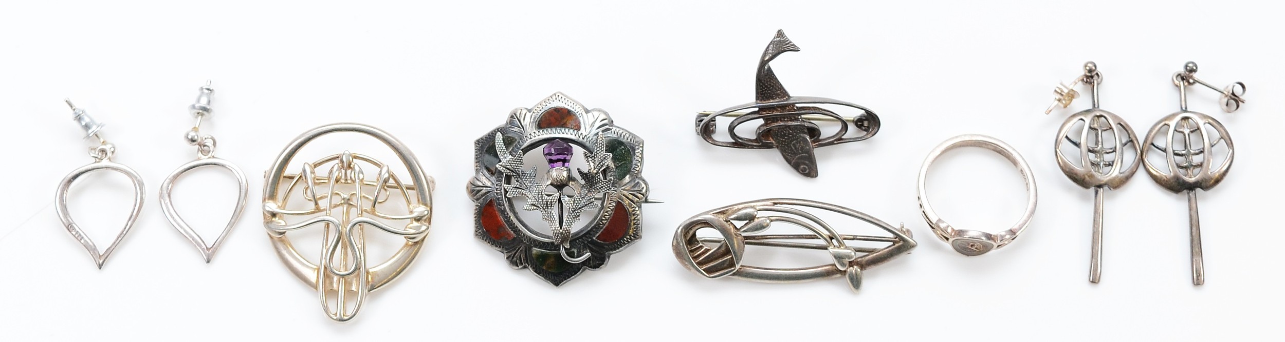 Malcolm Gray, two pairs of 925 silver earrings, a Malcolm Gray 925 ...