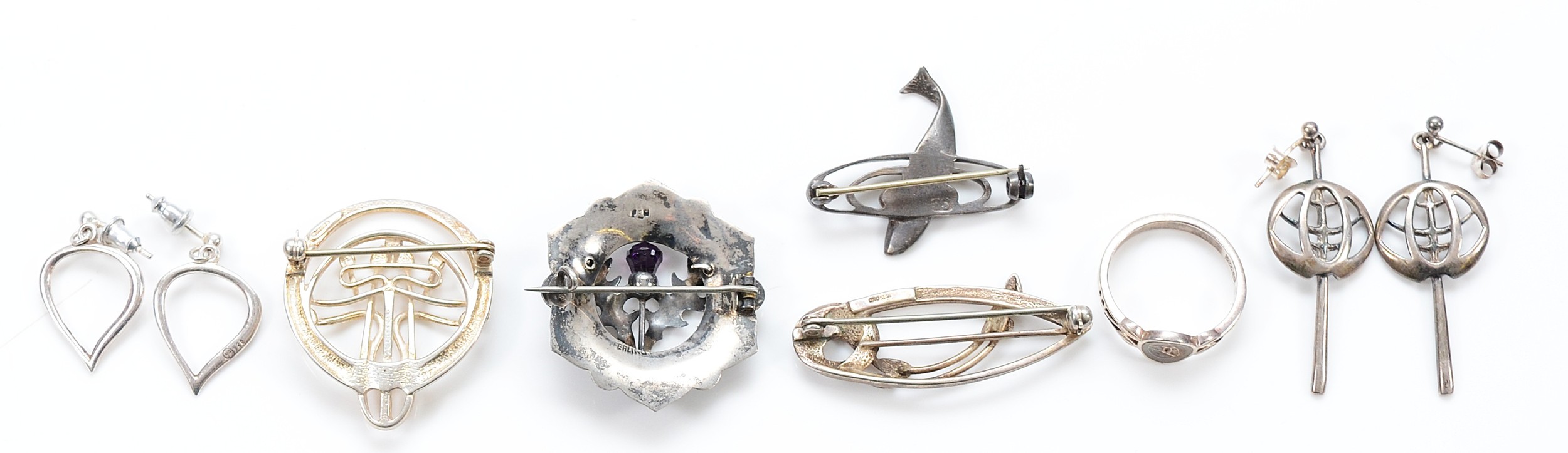 Malcolm Gray, two pairs of 925 silver earrings, a Malcolm Gray 925 ...