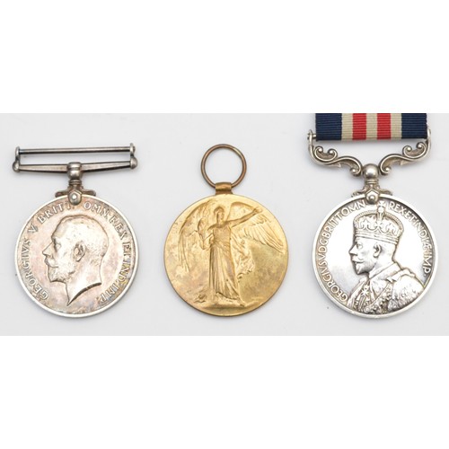 WWI Military medal group of three, to include the War, Victory and Military medal, presented to 48527 PTE. J. Topping. M.M. Manchester Regiment of Ashton-u-Lynne, his George V Crowned Military medal is a later replacement issue of his entitled uncrowned issue that he received in 1918.
PTE. J. Topping, mentioned in the Edinburgh Gazette, July 16th 1918, he was later demobilised after the war and transferred into the 'Z Army' on the 9th July 1919.
The Class Z reserve army was a list of previously enlisted discharged soldiers, When expected problems with violations of the Armistice with Germany did not eventuate, the Z Reserve was abolished on 31st March 1920.