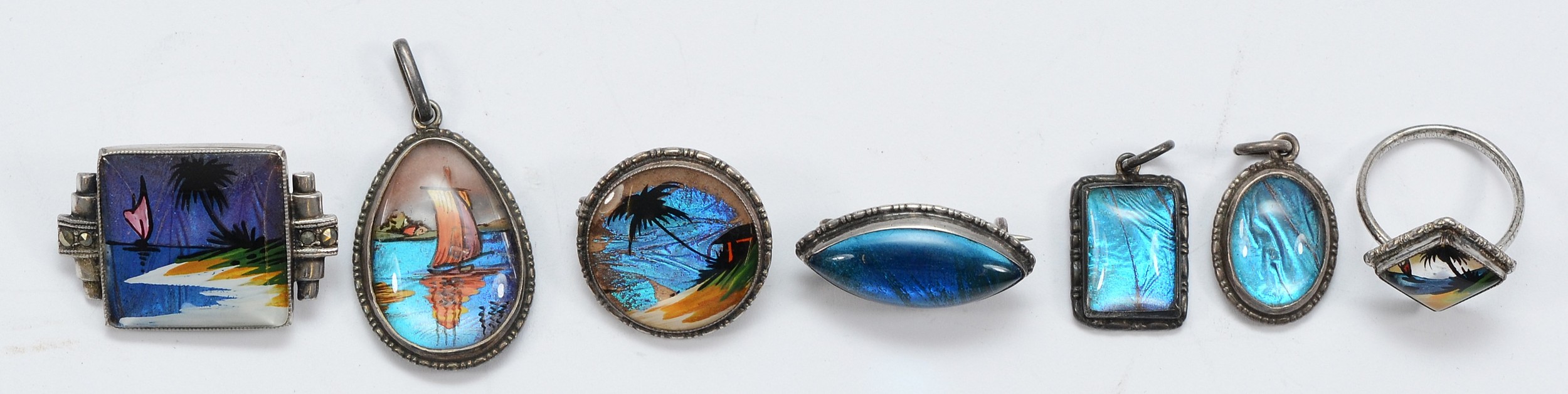 Thomas Lee Mott, two silver butterfly wing brooches and a silver ...