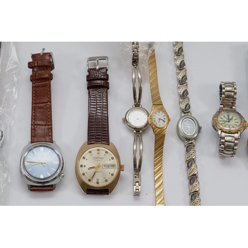A collection of ladies' and gentleman's quartz fashion wristwatches. (1 ...