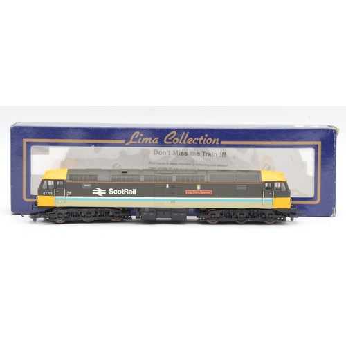 6 - Lima Electric '00' gauge Scotrail class 47 diesel locomotive 47712 'Lady Diana Spencer' (blue/light ... 