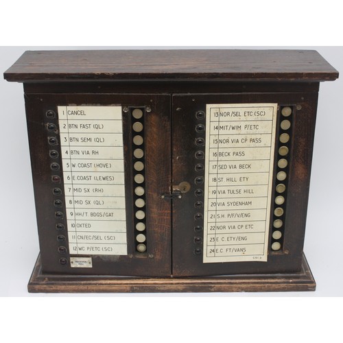 20 - A small version of a Southern Railway train control panel for either coloured signal lights or rail ... 