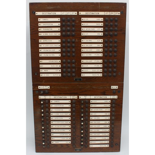 16 - A Southern Railway train control panel/ cabinet for either coloured signal lights or rail points (co... 