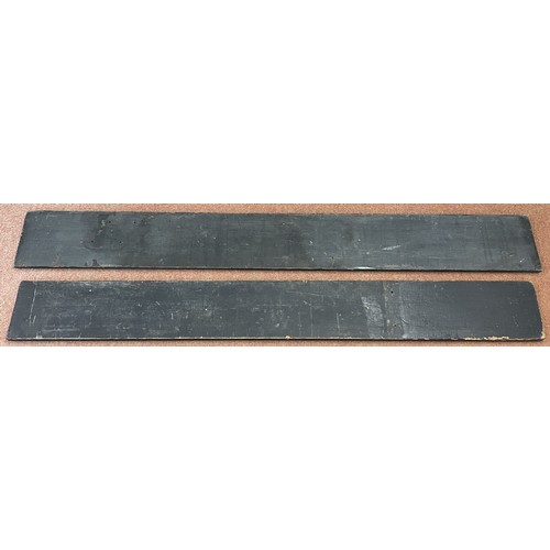 17 - Two original signal box lever identification foot boards