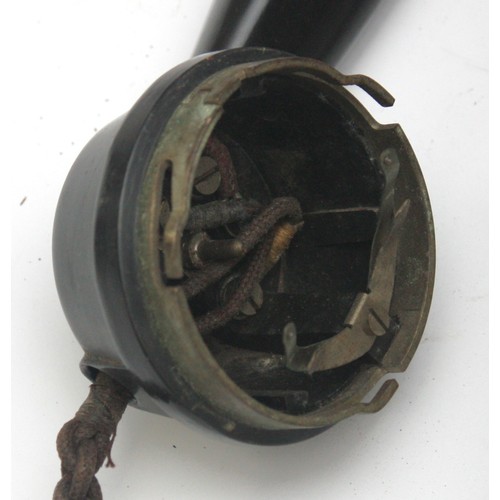 18 - A signal box wall telephone and a wooden shelf telephone, both complete with original wiring