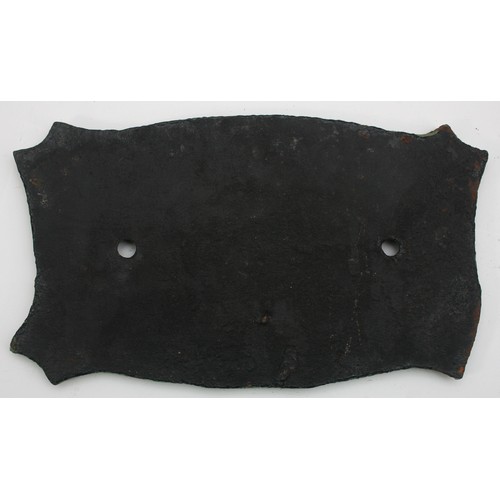 54 - A cast iron wagon builders plate- Chas. Roberts & Co Ltd, Wakefield 1965, 27cm x 16.