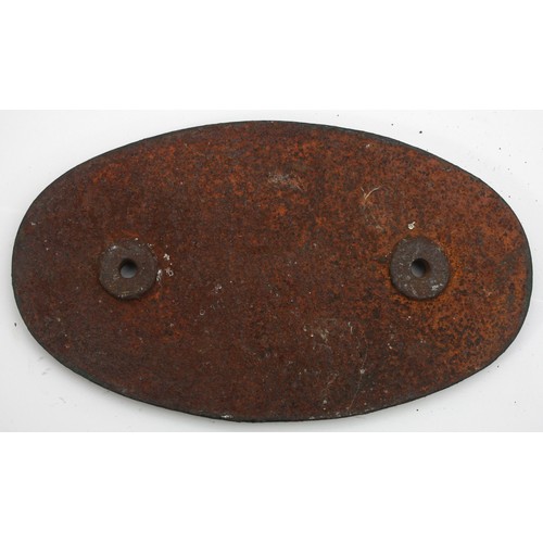 58 - A cast iron wagon makers plate- Metro. Cammell C&W Co Ltd, Midland Works, Birmingham 1939, 20cm x 12... 