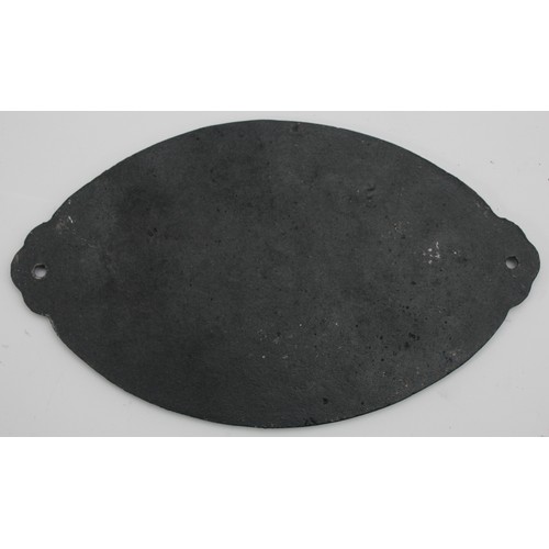 59 - A metal wagon builders plate- Darnall Ry carriage, Wagon and Wheel Works, Craven Bros. Sheffield, 27... 